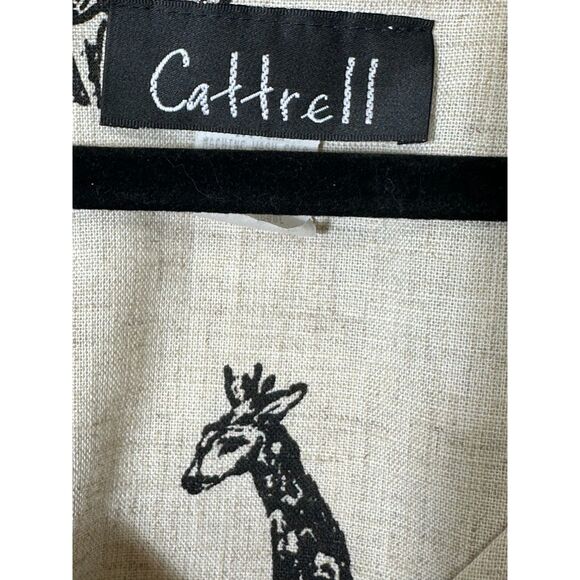 Cattrell Vintage Women's BOHO Safari Themed Plus Size Button Down Tunic Size 1X - Picture 2 of 4